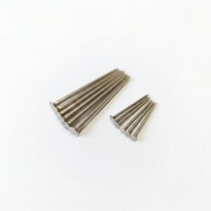 Stainless steel nails in assorted sizes for corrosion-resistant fastening